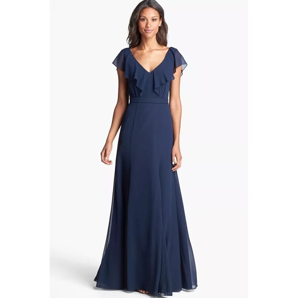 Jenny Yoo Navy Maxi Dress